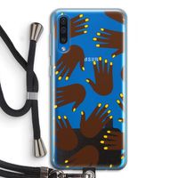 Hands dark: Samsung Galaxy A50 Transparant Hoesje met koord