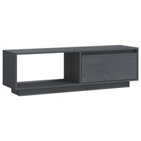 The Living Store Tv-meubel - Grenenhout - 110 x 30 x 33.5 cm - Grijs - Montage vereist - thumbnail