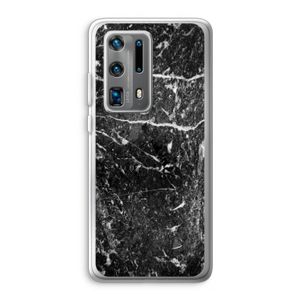 Zwart marmer: Huawei P40 Pro Plus Transparant Hoesje