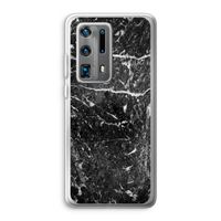 Zwart marmer: Huawei P40 Pro Plus Transparant Hoesje