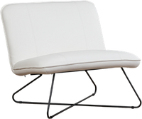 Witte leren industriële fauteuil zonder armleuning Smile - Toledo Leer Purewhite (wit leer)