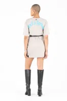 Quotrell Miami T-Shirt Dress Dames Grijs - Maat XXL - Kleur: Grijs | Soccerfanshop