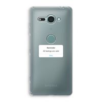Reminder: Sony Xperia XZ2 Compact Transparant Hoesje