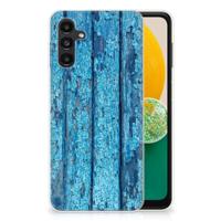 Samsung Galaxy A13 | A04s | Bumper Hoesje | Wood Blue