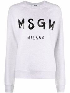 MSGM sweat à logo imprimé - Gris