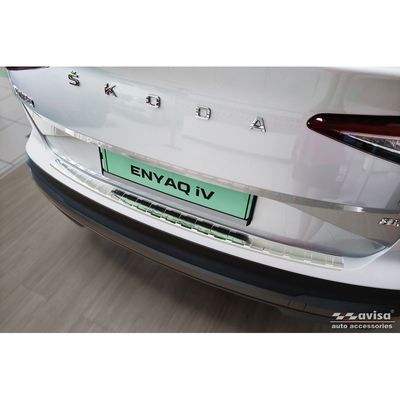 RVS Bumper beschermer passend voor Skoda Enyaq iV 2020- 'Ribs' AV235787
