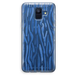 Blauwe nerven: Samsung Galaxy A6 (2018) Transparant Hoesje