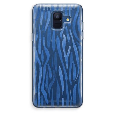 Blauwe nerven: Samsung Galaxy A6 (2018) Transparant Hoesje