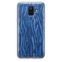 Blauwe nerven: Samsung Galaxy A6 (2018) Transparant Hoesje