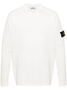 Stone Island sweat en coton à appliqué Compass - Blanc