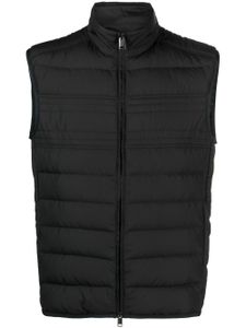 Brioni gilet matelassé à fermeture zippée - Noir