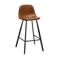 Bronx71 Industriële barkruk Logan cognac leer eco-leer 70 cm