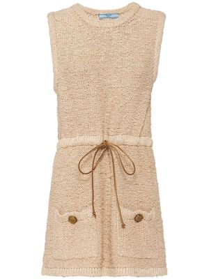 Prada robe en soie - Tons neutres