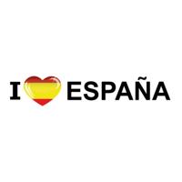 Sticker - I love Espana - 19 x 4 cm - Spanje - landenthema