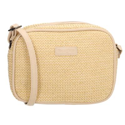 Beagles Rieten Schoudertasje Formentera Dark Natural/Light Natural