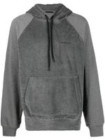 Helmut Lang hoodie en coton à logo imprimé - Gris