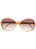 Balenciaga Pre-Owned lunettes de soleil à monture ronde (années 1980) - Orange - thumbnail