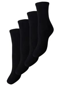 Pieces 4-paar dames sokken  - Black