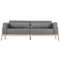 Gazzda Fawn sofa 3-zits whitewash Dakar Leather Grey