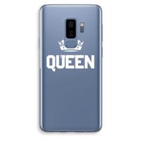 Queen zwart: Samsung Galaxy S9 Plus Transparant Hoesje