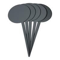 10x Krijtbordjes ovaal op stokje 18 cm - Moestuin/groentetuin/kruidentuin - Krijtbordje