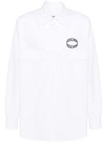 Moschino chemise en coton à logo imprimé - Blanc