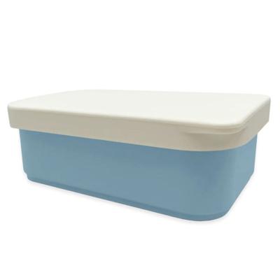 Smikkels Broodtrommel met siliconen deksel Blauw
