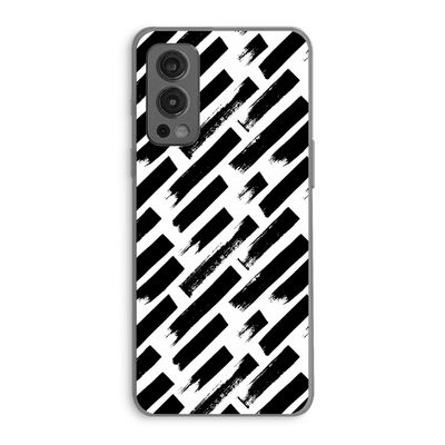 Zwarte vegen: OnePlus Nord 2 5G Transparant Hoesje