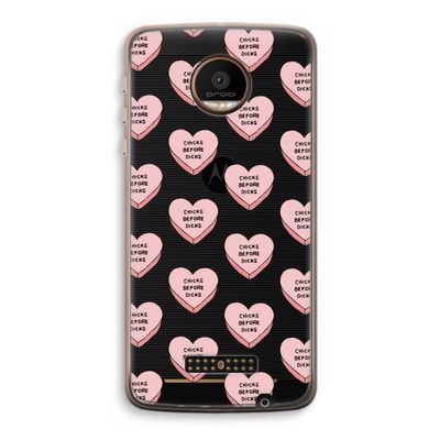 Chicks before dicks: Motorola Moto Z Force Transparant Hoesje