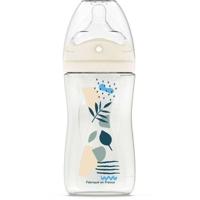 Babyfles tegen koliek - DODIE - 270 ml - Biomimicry speen met meerdere perforaties - 3+ maanden - Flow 2 - Blauw