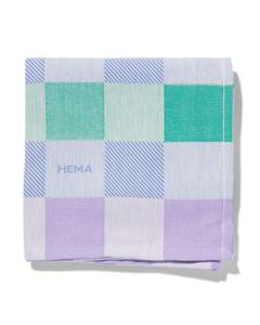 HEMA Theedoek 65x65 Katoen Met Ruiten (felblauw)