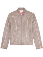 Diesel veste de moto en cuir - Tons neutres