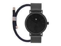 AURIOL Heren horloge/sieradenset (Zwart, zwarte armband)