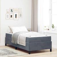 Bedframe Donkergrijs, donkergroen en wit 90 x 190 cm Fluweel