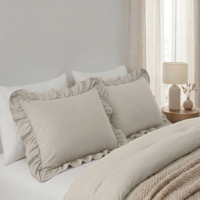 Kussenslopen Ruffles - Taupe Grijs - 2-PACK - Dekbed-Discounter.nl