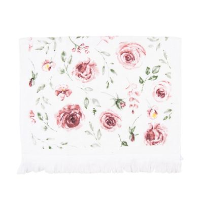Gastendoekje Roze wit rozen