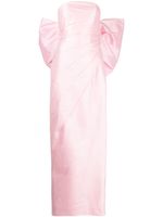 Bambah robe longue à nœud oversize - Rose