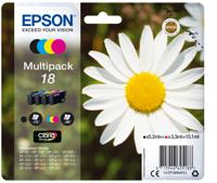 Epson Inktcartridge T1806, 18 Origineel Combipack Zwart, Cyaan, Magenta, Geel C13T18064012