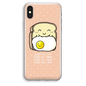 Sleep All Day: iPhone XS Max Transparant Hoesje