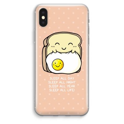 Sleep All Day: iPhone XS Max Transparant Hoesje