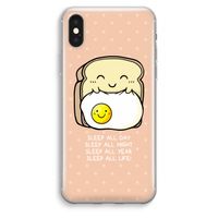 Sleep All Day: iPhone XS Max Transparant Hoesje