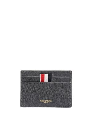 Thom Browne porte-cartes grainé à bande tricolore - Gris