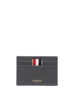 Thom Browne porte-cartes grainé à bande tricolore - 025 DARK GREY - thumbnail