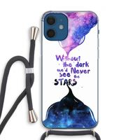 Stars quote: iPhone 12 Transparant Hoesje met koord