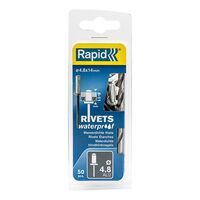Rapid Waterdichte Blindklinknagels Ø 4.8x14m + boor in blister (50 stuks)