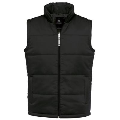 B&C Gewatteerde bodywarmer - voor heren - zwart - nylon - outdoor - vrije tijds jas