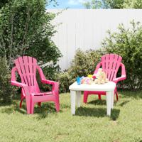 Kindertuinstoelen 2 st hout-look 37x34x44 cm polypropeen roze