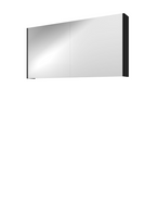 Proline Xcellent spiegelkast met 2 dubbel gespiegelde deuren 120 x 60 x 14 cm, mat zwart - thumbnail