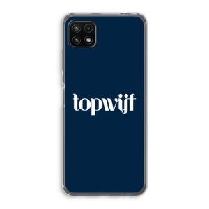 Topwijf Navy: Samsung Galaxy A22 5G Transparant Hoesje