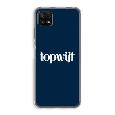 Topwijf Navy: Samsung Galaxy A22 5G Transparant Hoesje